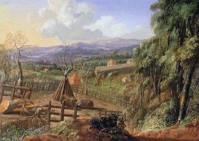 Paesaggio Autunnale in Inghilterra con una Tempesta Imminente, c.1735 da Robert Griffier